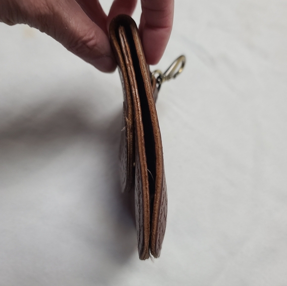 Brown Woven Leather Clip On Pouch Bag - Picture 5 of 10